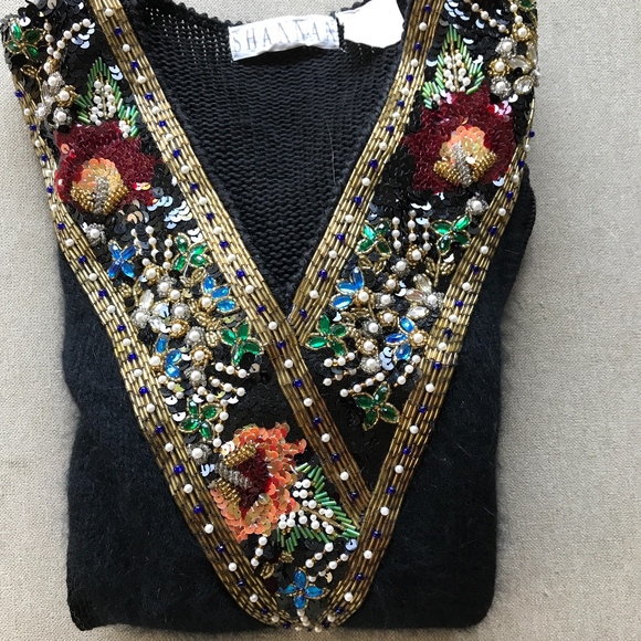 Angora Sweater Mini Dress 70s Vintage - Picture 1 of 8